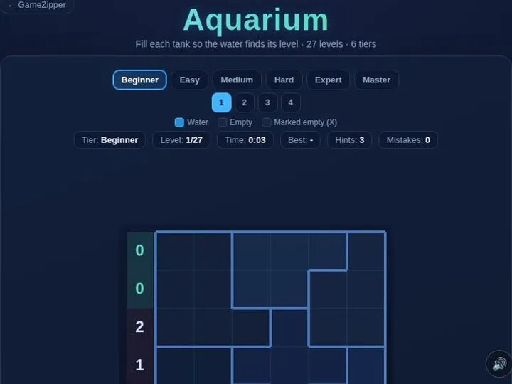Aquarium Puzzle screenshot