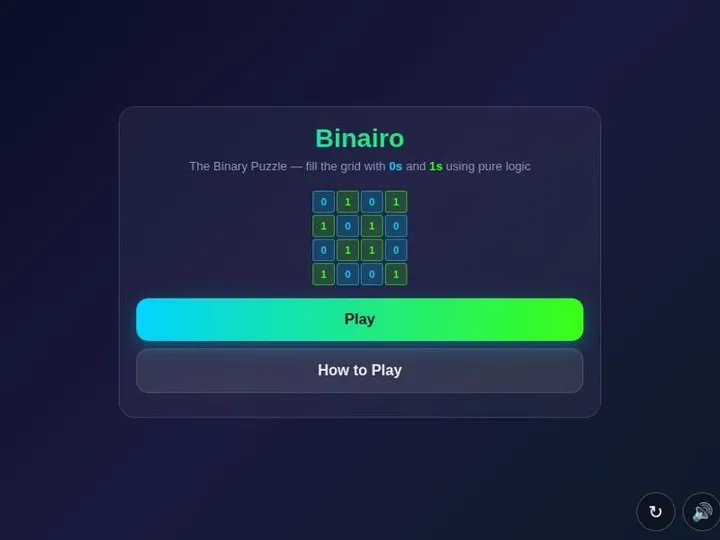 Binairo screenshot