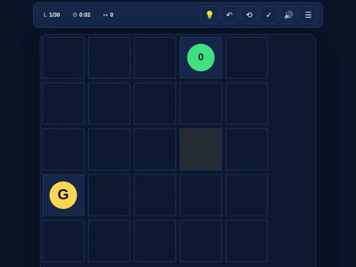 Bishop Path — Diagonal Chess Sliding Puzzle screenshot