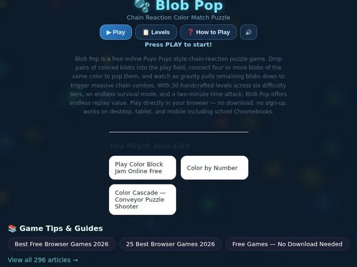 Blob Pop screenshot