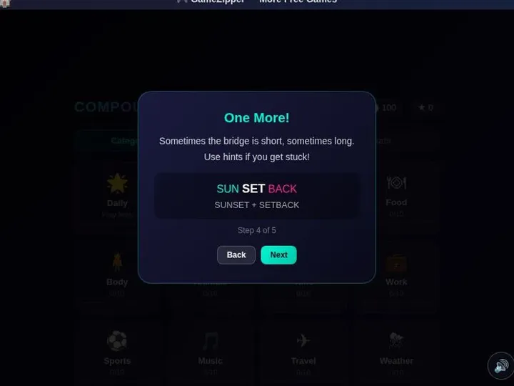 Compound Word Puzzle screenshot