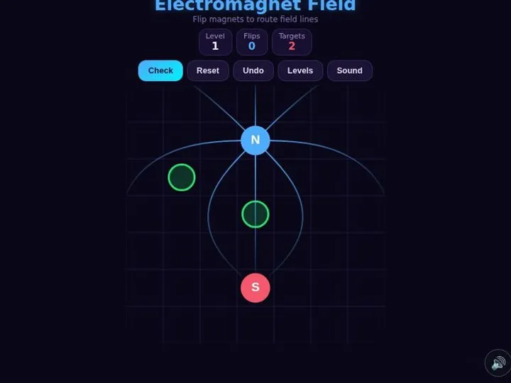 Electromagnet Field Puzzle screenshot