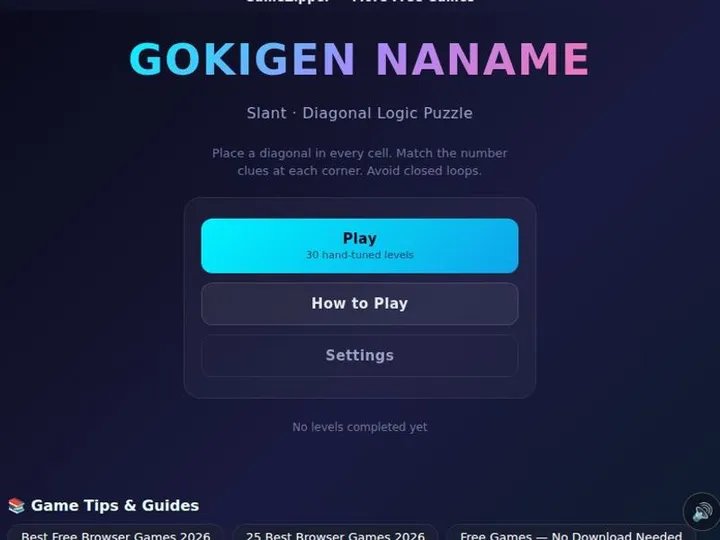 Gokigen Naname (Slant) Puzzle screenshot