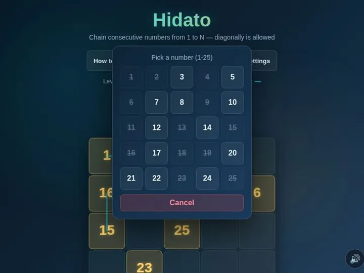 Hidato screenshot