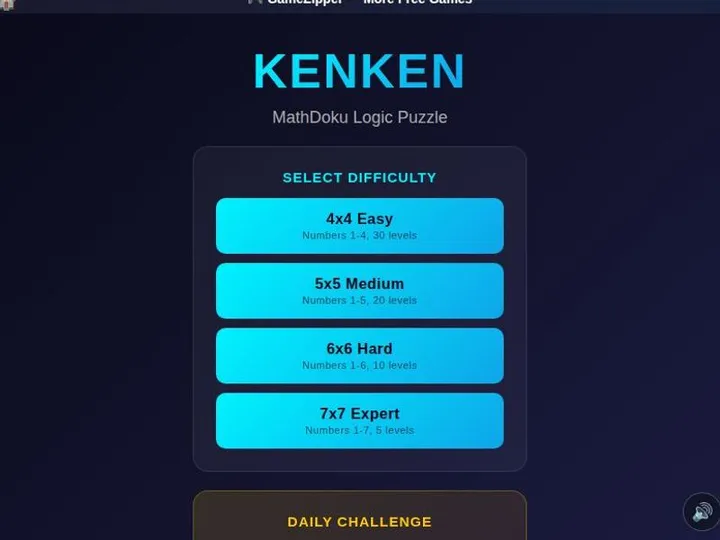 KenKen Puzzle Online screenshot