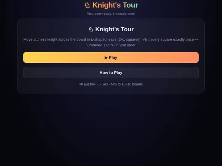 Knight's Tour screenshot