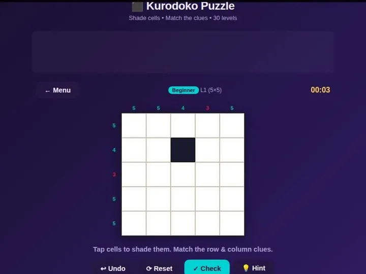 Kurodoko Puzzle screenshot