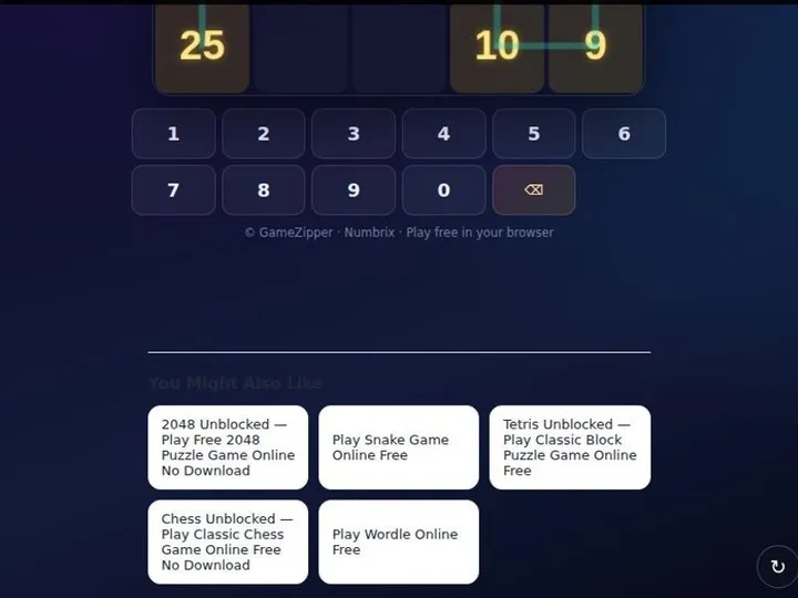 Numbrix screenshot