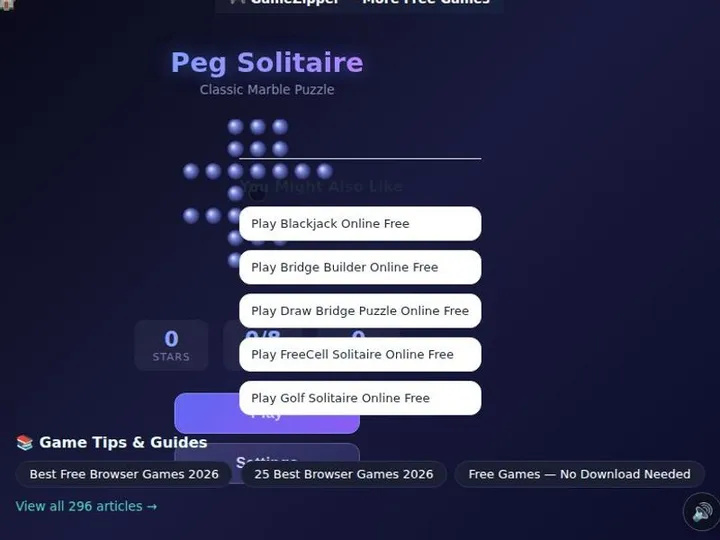 Peg Solitaire screenshot