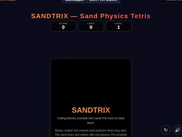 Sandtrix — Sand Physics Tetris screenshot