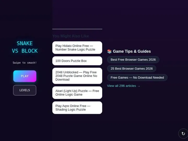 Snake vs Block screenshot