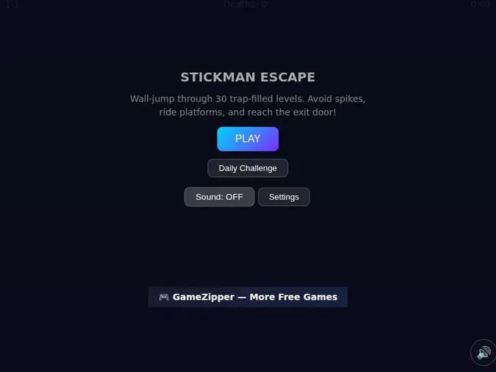 Stickman Escape - Precision Platformer screenshot