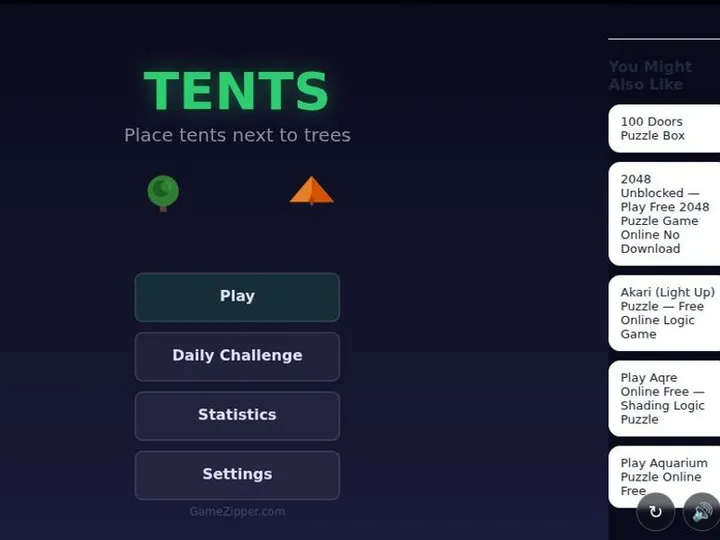 Tents Puzzle screenshot